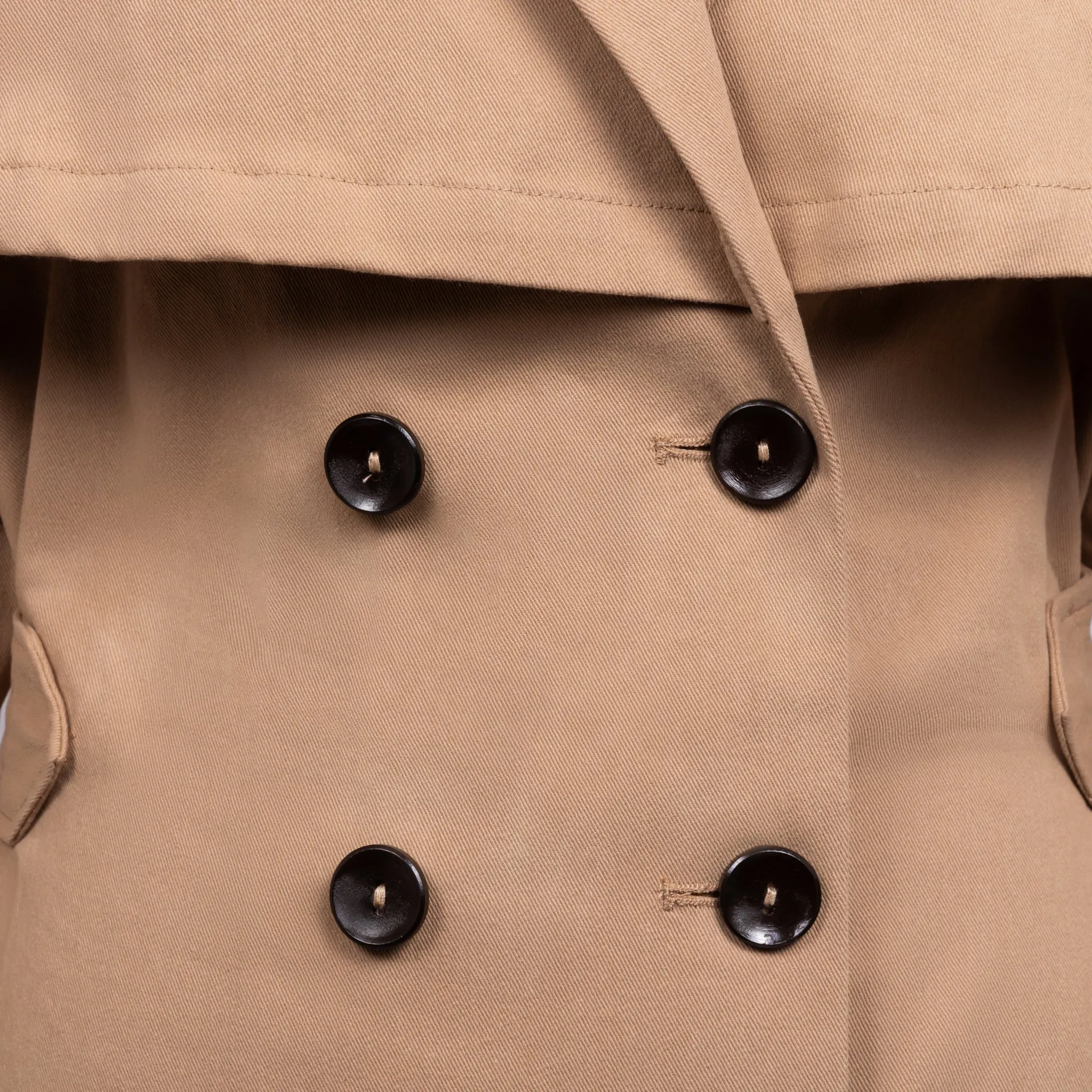 Under The Weather Longline Trench Coat - Khaki