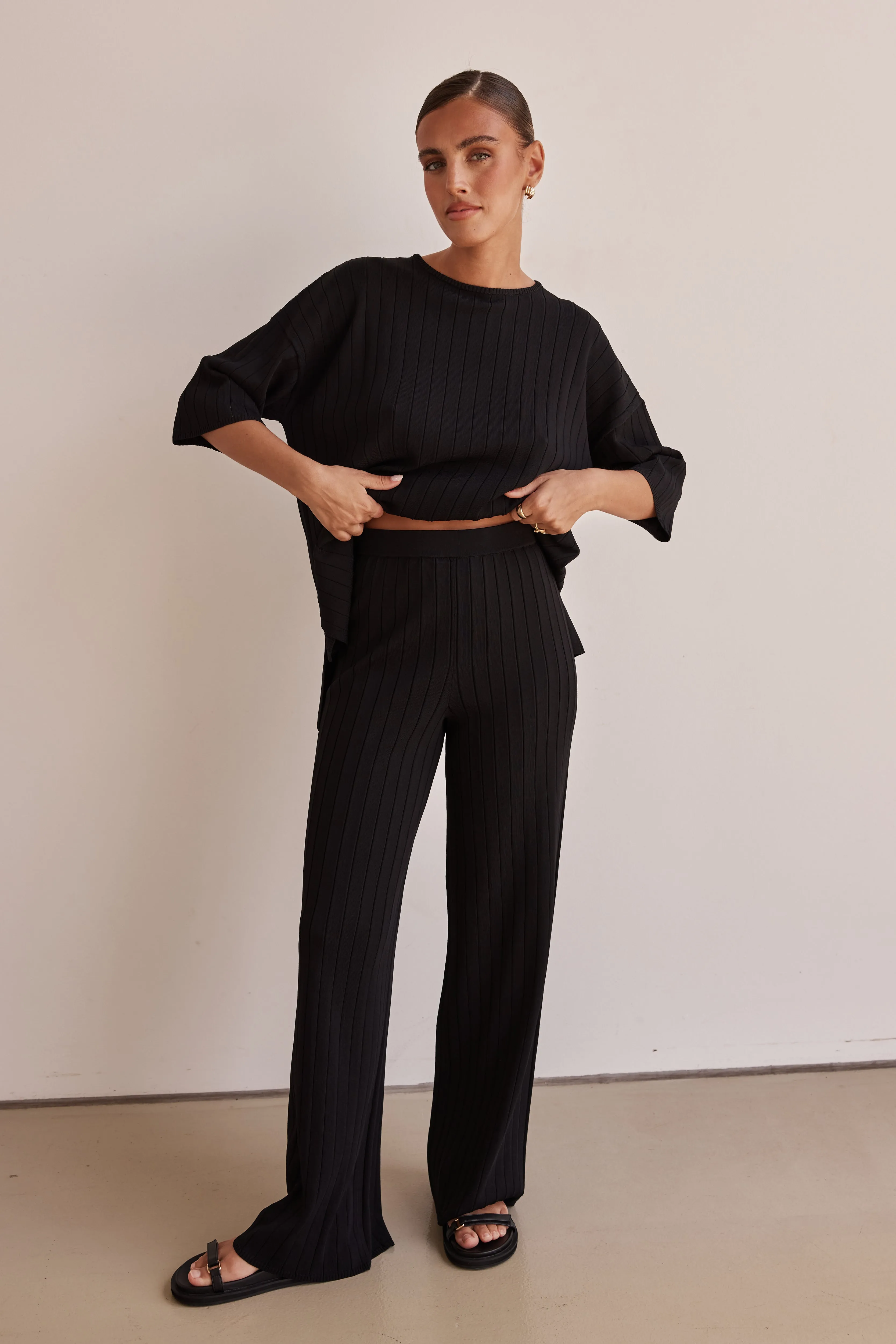 Venice Knit Pant (Black)