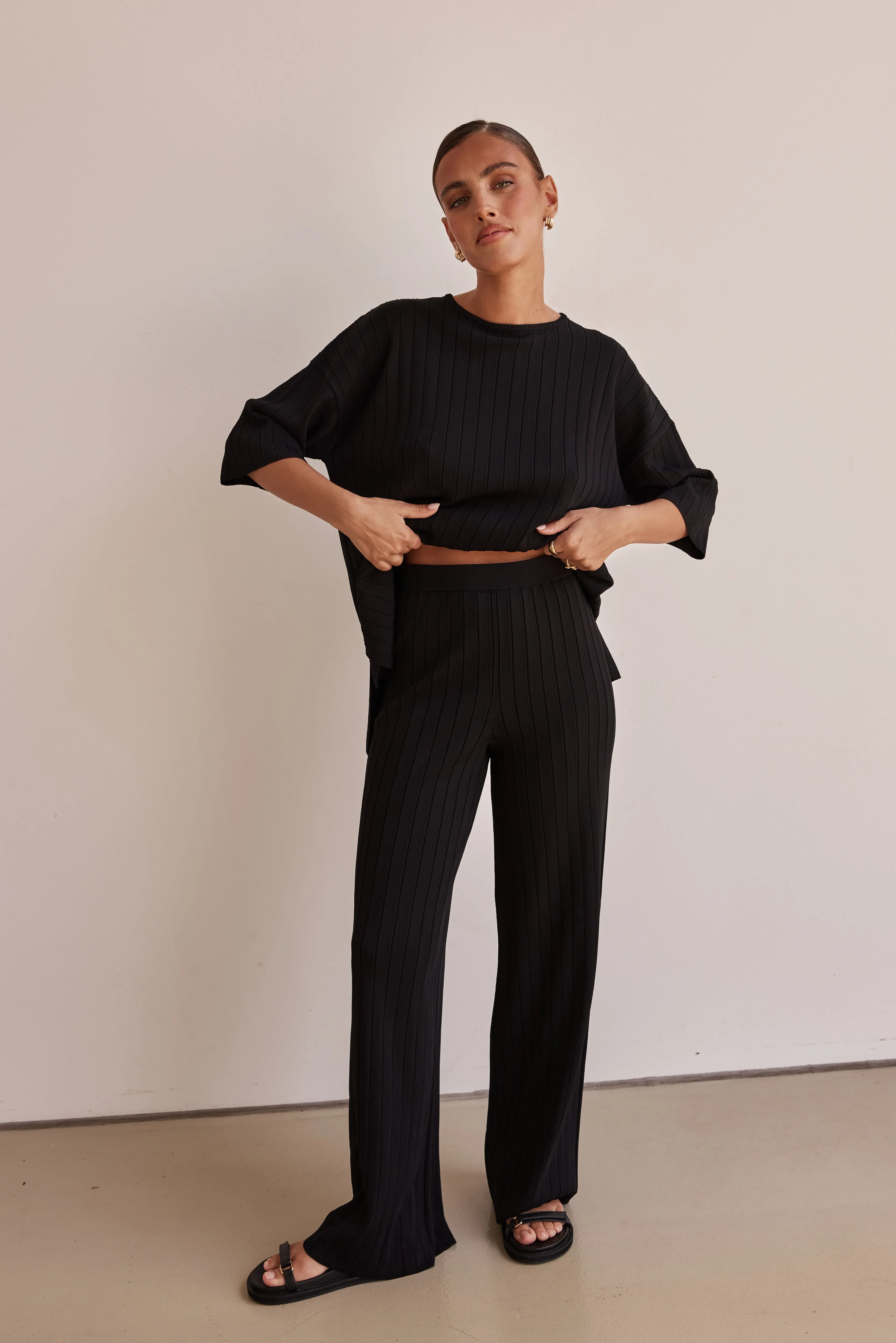 Venice Knit Pant (Black)