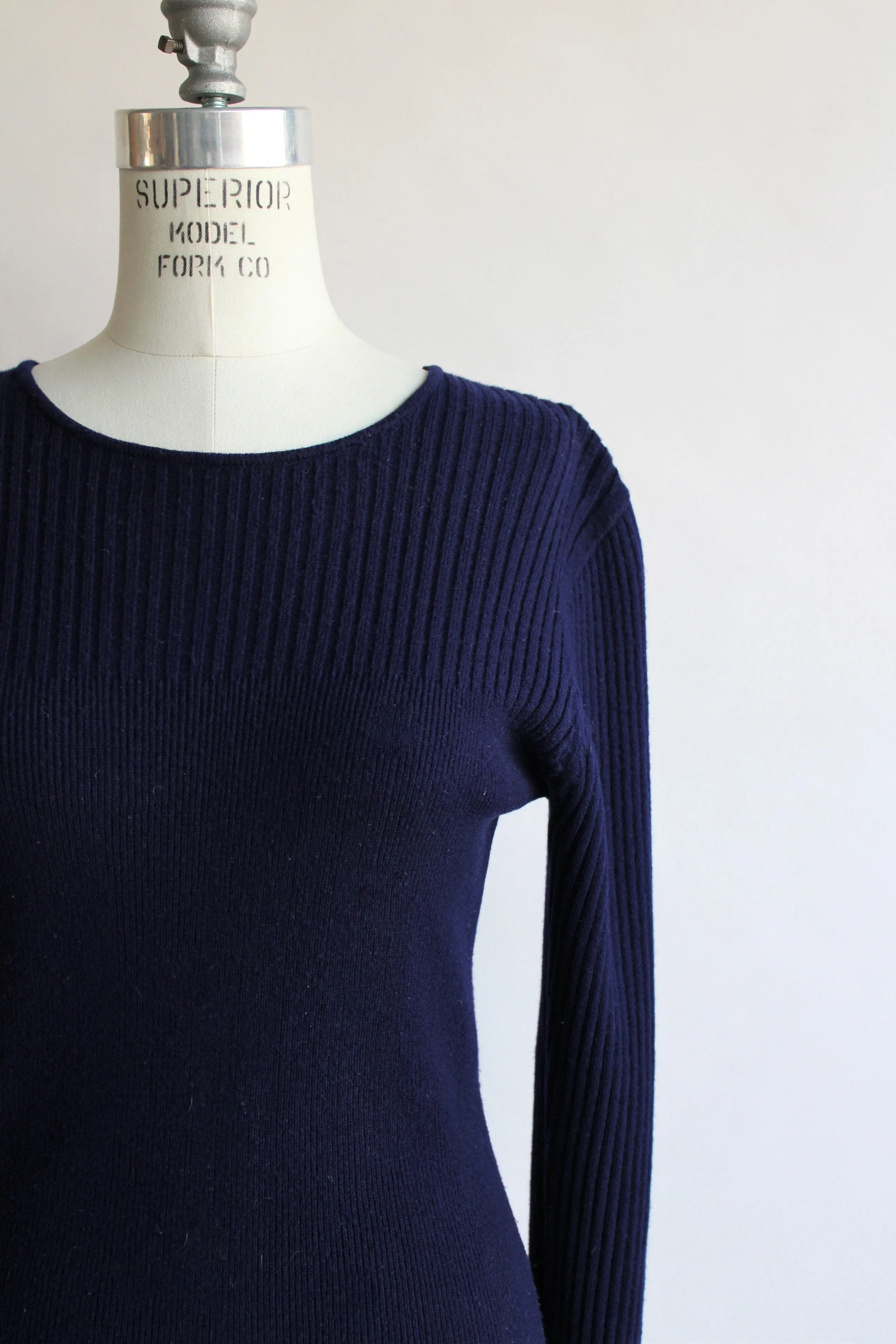 Vintage 1980s Navy Blue Sweater