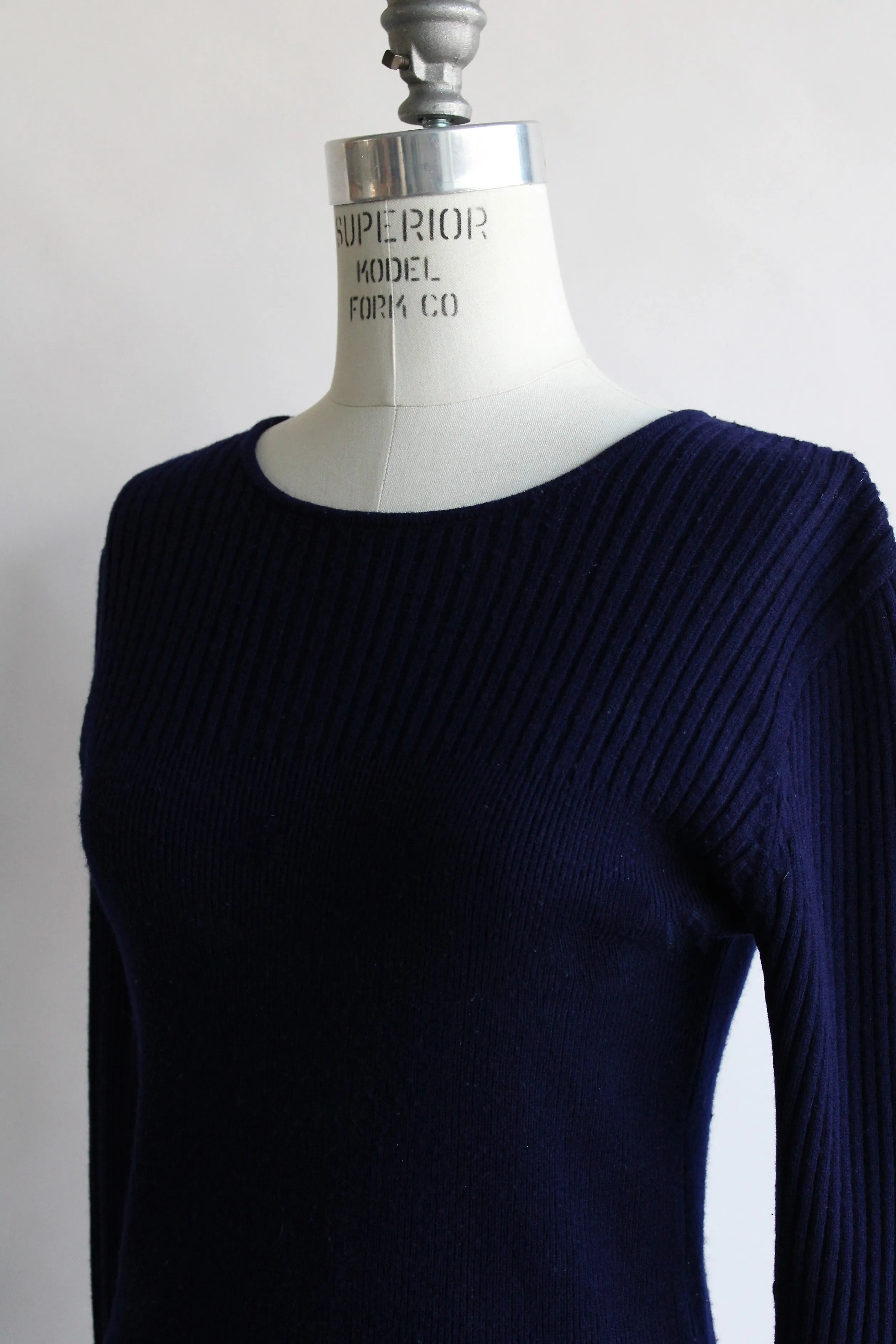 Vintage 1980s Navy Blue Sweater