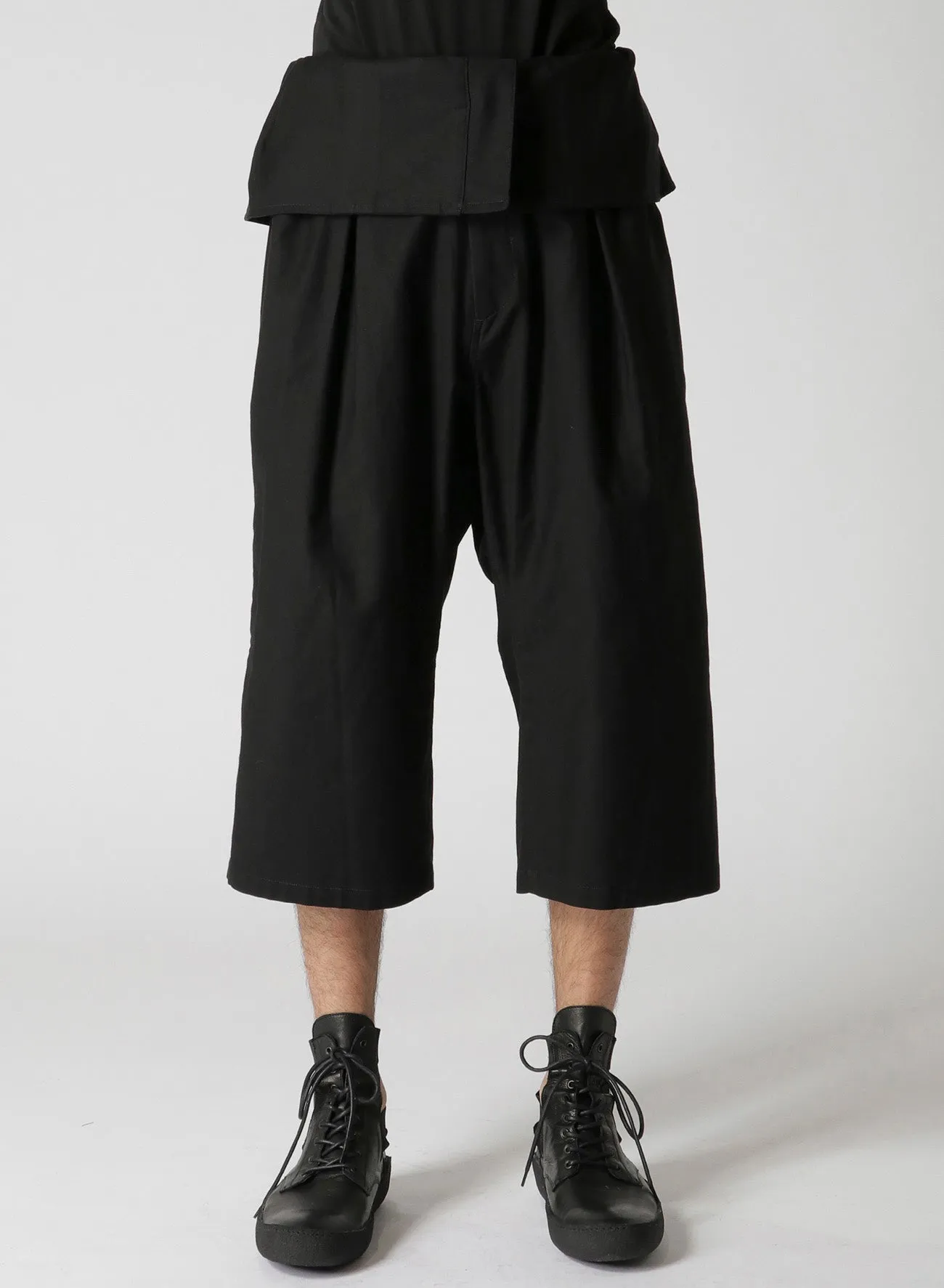 WIDE TWILL G-HIGH-WAIST PANTS