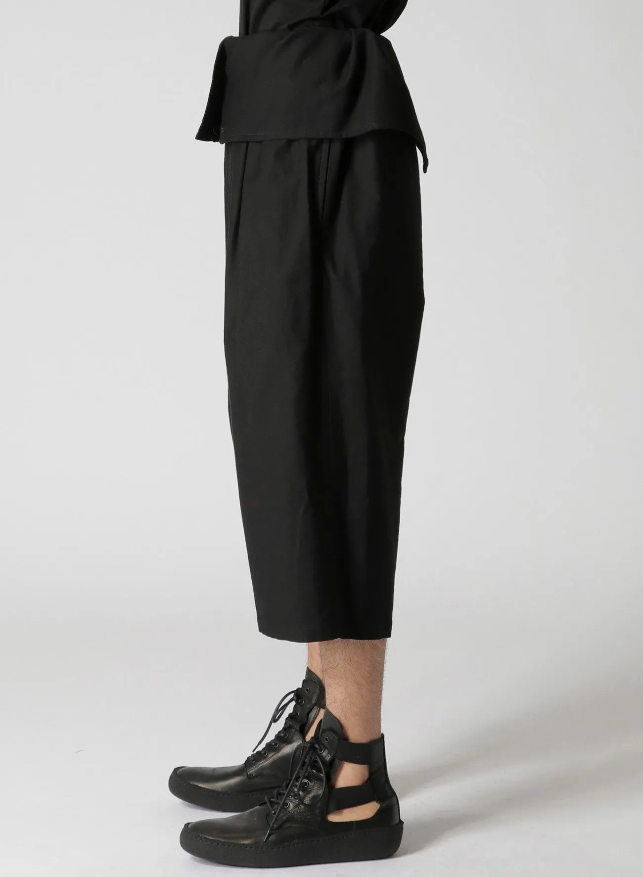 WIDE TWILL G-HIGH-WAIST PANTS